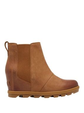 NEW SOREL Camel Tan Joan Rhapsody Chelsea Wedge Boot